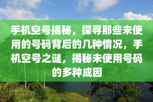 手机空号揭秘，探寻那些未使用的号码背后的几种情况，手机空号之谜，揭秘未使用号码的多种成因