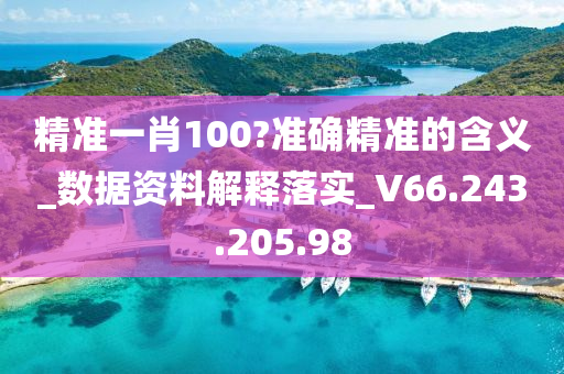 精准一肖100?准确精准的含义_数据资料解释落实_V66.243.205.98