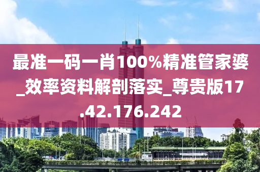 最准一码一肖100%精准管家婆_效率资料解剖落实_尊贵版17.42.176.242