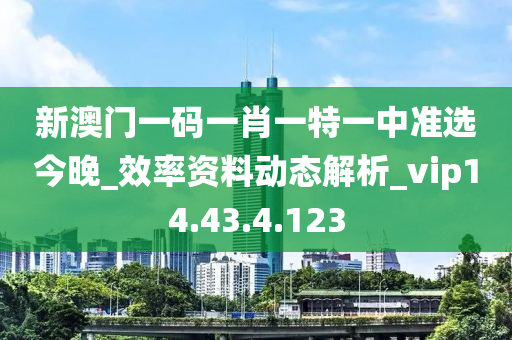 新澳门一码一肖一特一中准选今晚_效率资料动态解析_vip14.43.4.123