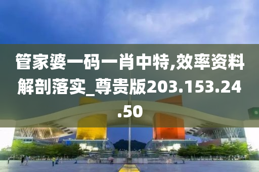 管家婆一码一肖中特,效率资料解剖落实_尊贵版203.153.24.50