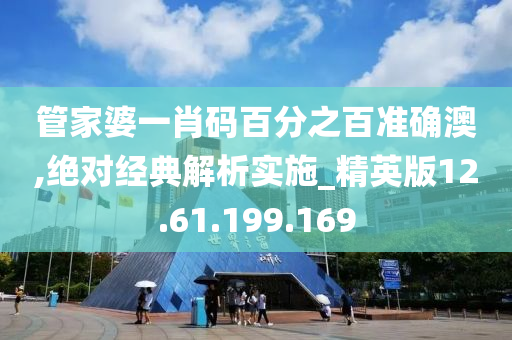 管家婆一肖码百分之百准确澳,绝对经典解析实施_精英版12.61.199.169