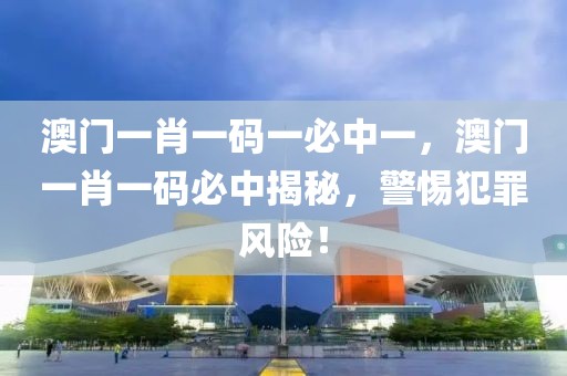 澳門一肖一碼一必中一，澳門一肖一碼必中揭秘，警惕犯罪風(fēng)險(xiǎn)！