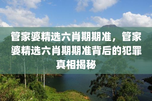 管家婆精選六肖期期準(zhǔn)，管家婆精選六肖期期準(zhǔn)背后的犯罪真相揭秘