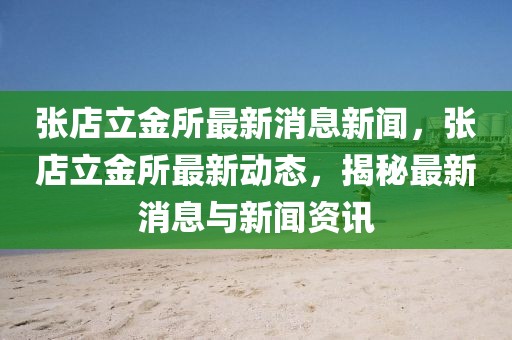 張店立金所最新消息新聞，張店立金所最新動(dòng)態(tài)，揭秘最新消息與新聞資訊