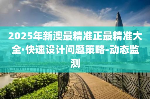 2025年新澳最精準(zhǔn)正最精準(zhǔn)大全·快速設(shè)計(jì)問題策略-動(dòng)態(tài)監(jiān)測