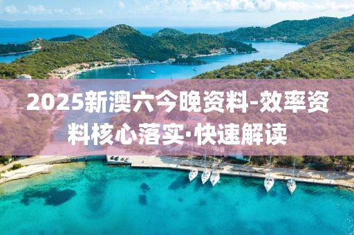 2025新澳六今晚資料-效率資料核心落實(shí)·快速解讀