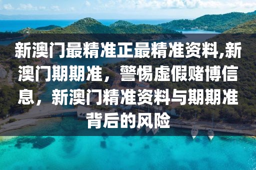 新澳門最精準正最精準資料,新澳門期期準，警惕虛假賭博信息，新澳門精準資料與期期準背后的風(fēng)險