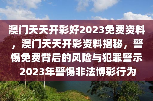 澳門天天開(kāi)彩好2023免費(fèi)資料，澳門天天開(kāi)彩資料揭秘，警惕免費(fèi)背后的風(fēng)險(xiǎn)與犯罪警示 2023年警惕非法博彩行為