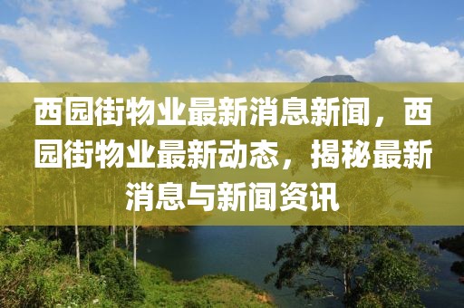 西園街物業(yè)最新消息新聞，西園街物業(yè)最新動態(tài)，揭秘最新消息與新聞資訊