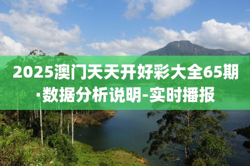 2025澳門天天開好彩大全65期·數(shù)據(jù)分析說明-實(shí)時播報